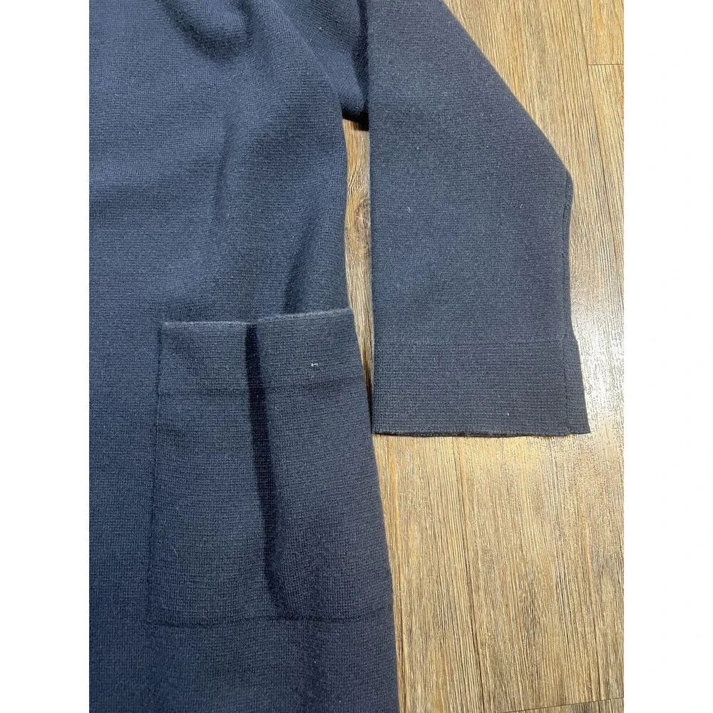 Armand Diradourian Gray Blue Cashmere Cardigan Sweater Petite - Picture 3 of 10
